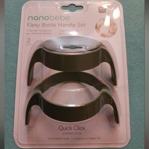 Nanobebe Flexy Bottle Handles Easy-Grip Ergonomic Handles Transitioning On Sippy